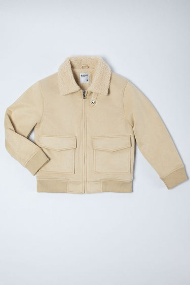 boy bomber jacket with furl lining