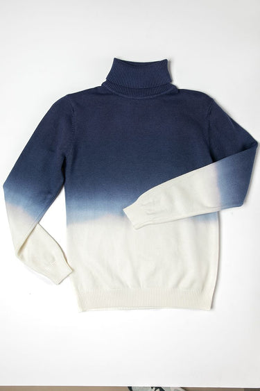 Gradient Colored Wool Knitted Boy Sweater
