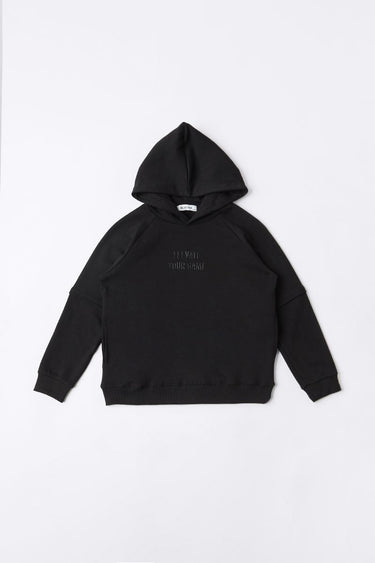 boy hoodie with tone on tone print