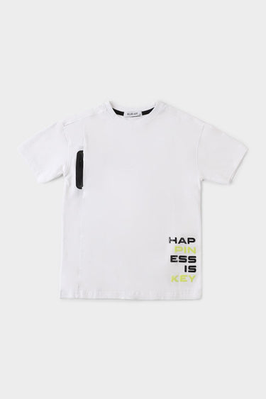 Boys T-Shirt With Print And Zipper Pocket