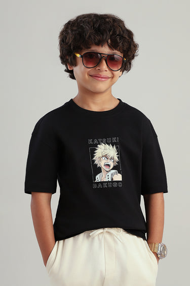 تيشيرت أطفال بطباعة أمامية وخلفية