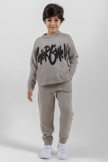 بنطلون محبوك بقصة مريحة