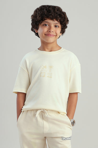 تيشيرت أطفال بطباعة أمامية وخلفية