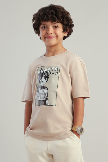 تيشيرت أطفال بأكمام قصيرة مع طباعة