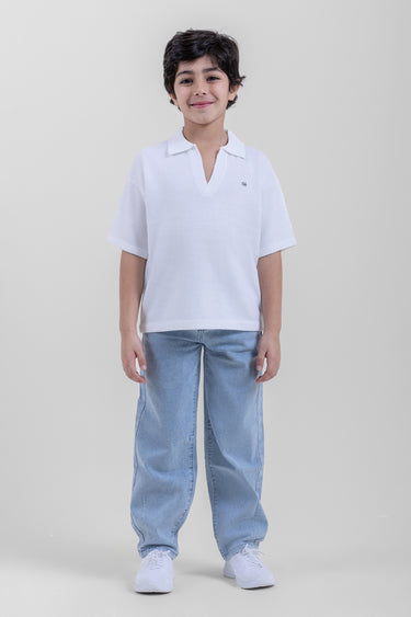 بنطلون جينز أطفال بقصة مستقيمة