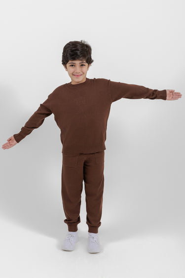 بنطلون محبوك بجيوب جانبية