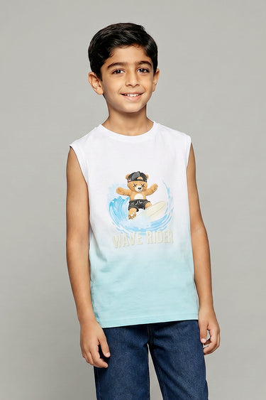Kids Printed Sleeveless T Shirt