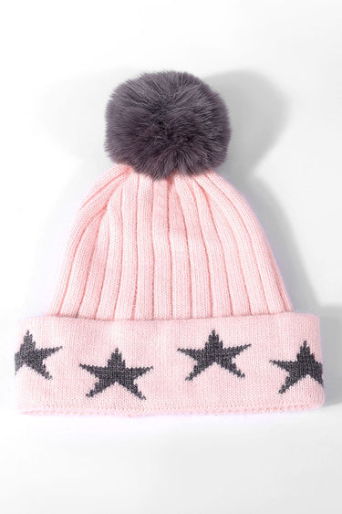 قبعة صوف محبوكة للبنات