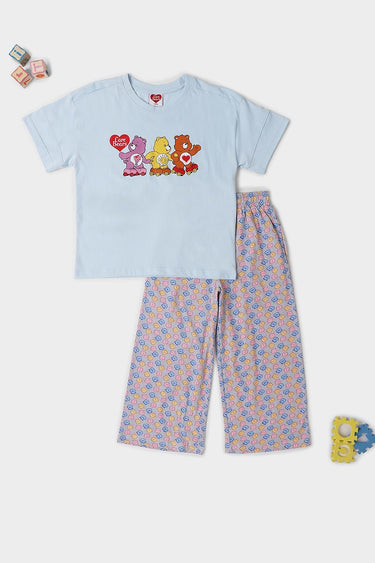 طقم بيجامة بناتي من قطعتين