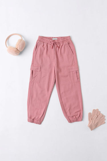 Solid Colored Cargo Girl Pants