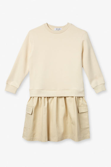 Contrast Pattern Girls Dress