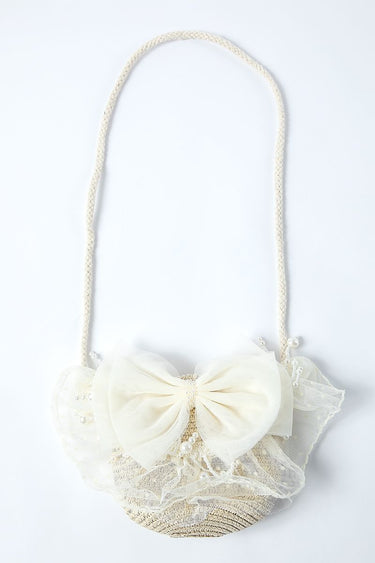 Girls Straw Shoulder Bag