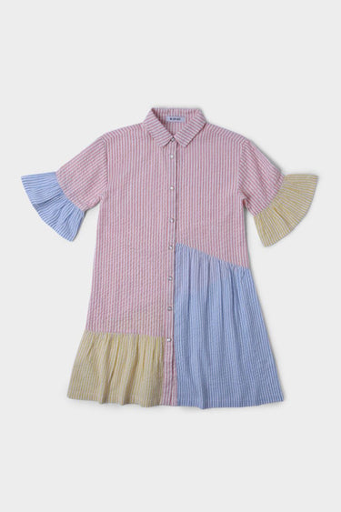 Striped Girl Shirt Dress