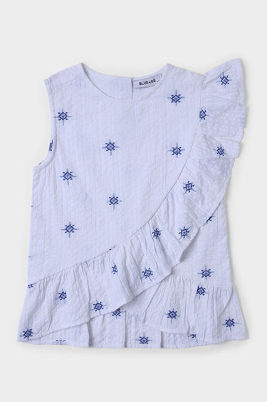 Girls Top With Embroidery Pattern