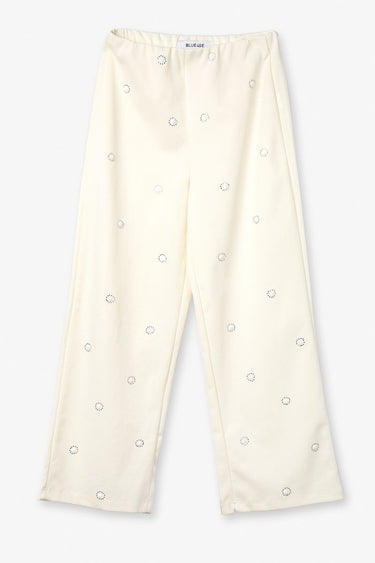 Flowy Girl Pants With Beads And Rhinestones