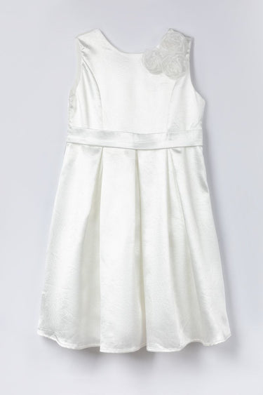 girl dress with with flower ornaments and textured pattern