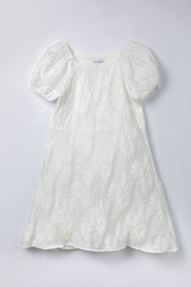 Girl Dress With Textured Pattern