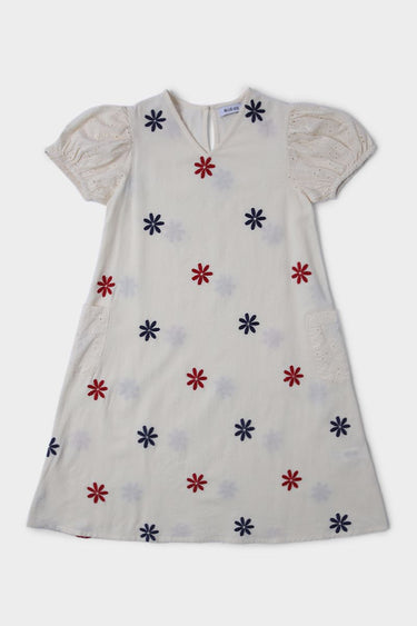 Girl Dress With Embroidery Pattern