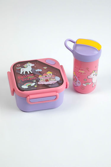 مجموعة علبة طعام وزمزمية للأطفال