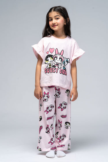 طقم بيجامة بطبعة كرتونية مريحة