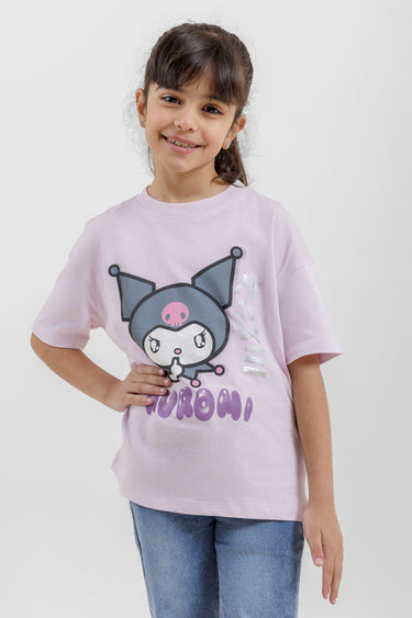 تيشيرت بقصة واسعة مع طبعة