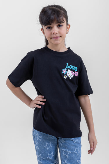 تيشيرت بنات بطباعة كرتونية