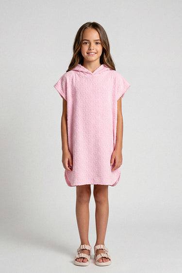 Textured Hooded Beach Poncho