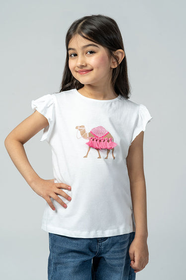 تيشيرت بناتي برسمة جمل