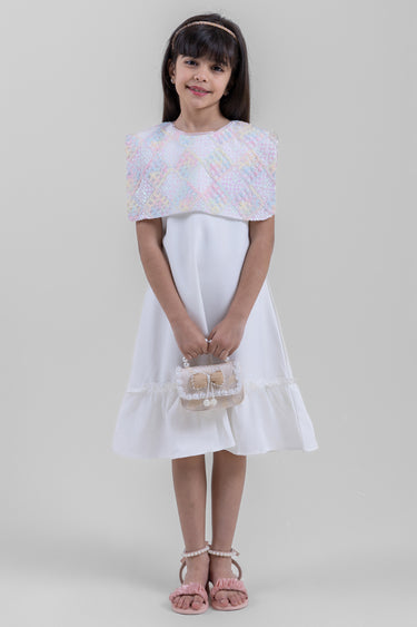 Dress with Textured Overlay