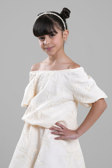 Off-Shoulder Embroidered Top