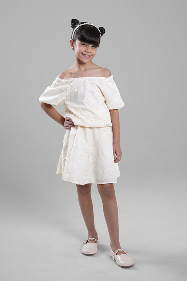 Girls Embroidered A-Line Skirt