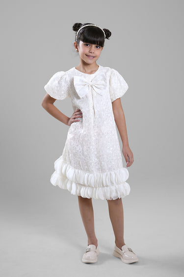 Lace Dress with Bow Detail