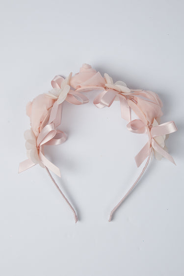 طوق شعر مزين بالورود