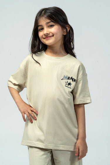 تيشيرت أطفال بطبعة خلفية