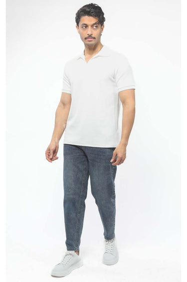 بنطلون جينز رجالي بمسحات باهتة