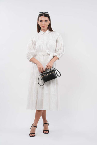 فستان نسائي بنمط تطريز وترتر