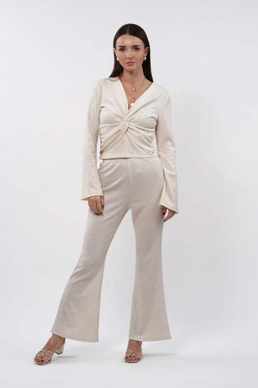 Textured Flowy Women Pants